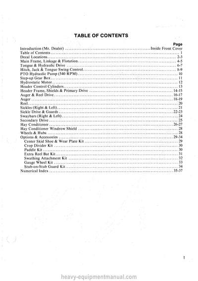 Gehl 2262 Mower Conditioner (903221) Service Parts Manual PDF Download