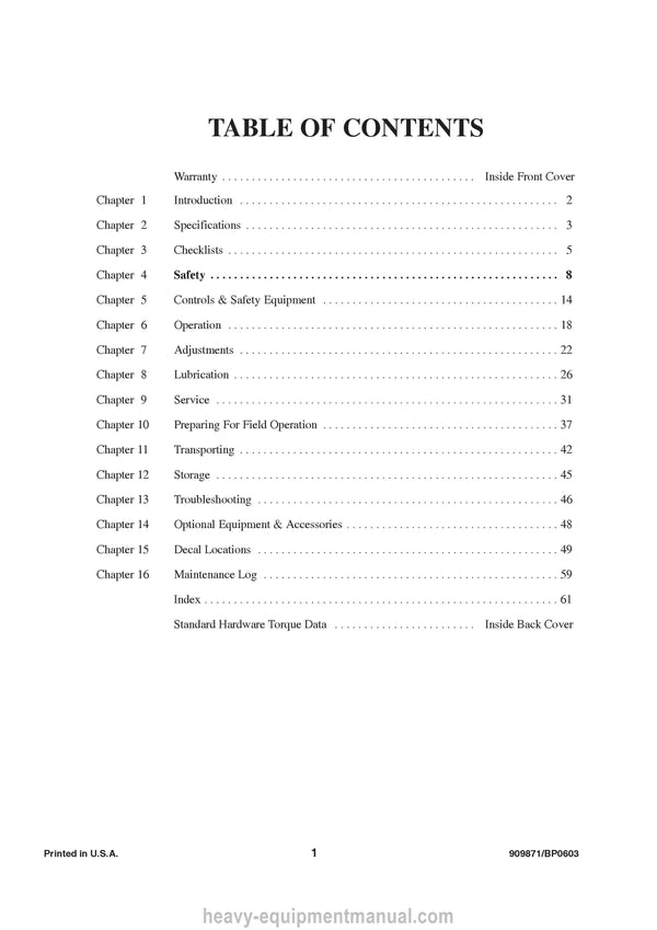Gehl 2512 Disc Mower Conditioner Operators Manual 909871B 2003