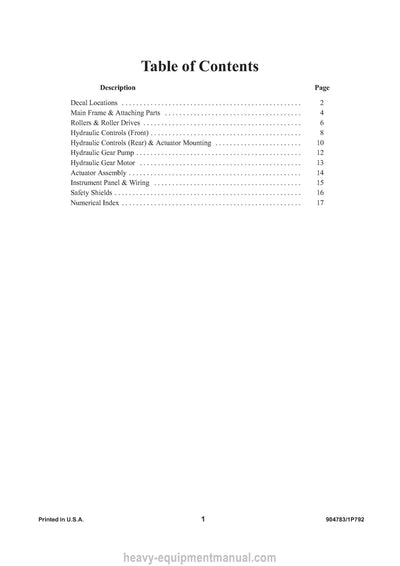 Gehl 3200 Rectangular Bale Thrower Service Parts Manual 904783A 1992