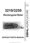 Gehl 3210 3250 Rectangular Baler Service Parts Manual Download PDF