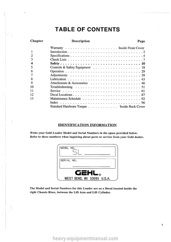 Gehl 3725 3825 4525 4625 Skid-Steer Loader Operator Manual 907234B PDF