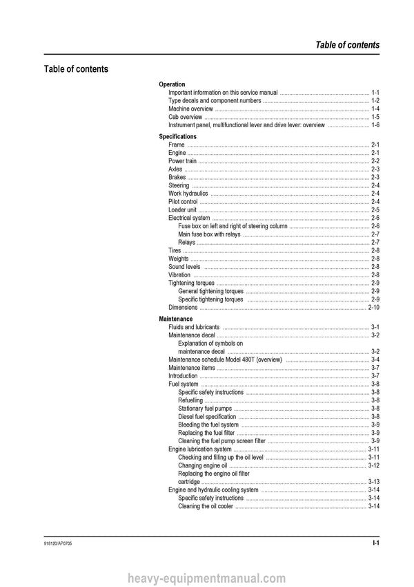 Gehl 480T All-Wheel-Steer Loader (918120A) Service Repair Manual Download