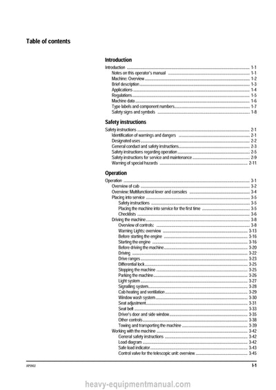 Gehl 480T Wheel Loader Operators Manual 909879A 2002