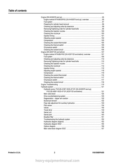 Gehl 503Z Compact Excavator Service Repair Manual 918159-B