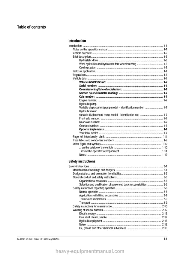 Gehl 521 Wheel Loader Operator Manual 909881A PDF Download