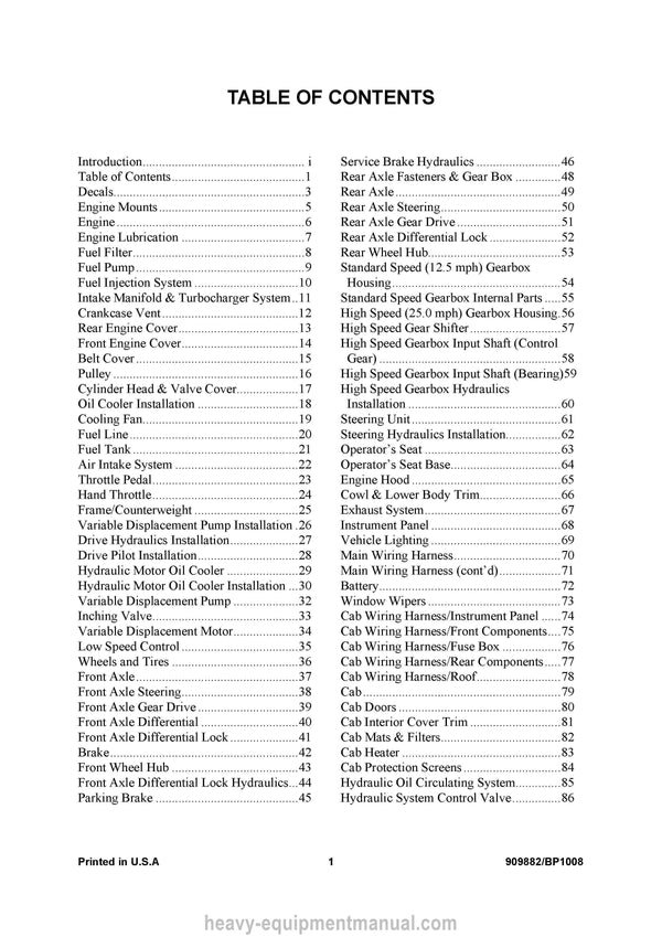 Gehl 521 Wheel Loader Parts Manual PDF Download