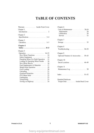 Gehl 5450 5510 5575 5750 5950 4-Auger Mixer Feeder Operators Manual 909906A 2002