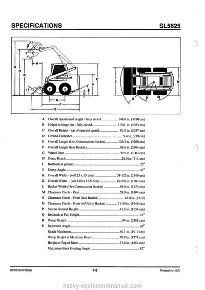 Gehl 5625 Skid Steer Loader (907245) Service Repair Manual PDF
