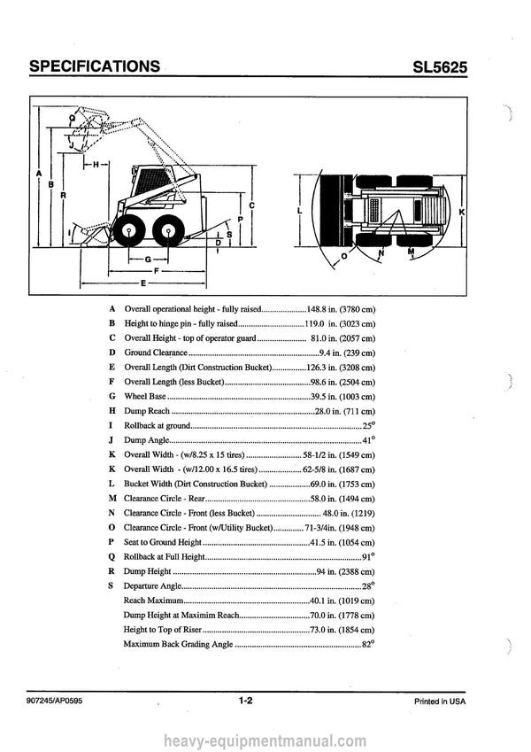 Gehl 5625 Skid Steer Loader (907245) Service Repair Manual PDF
