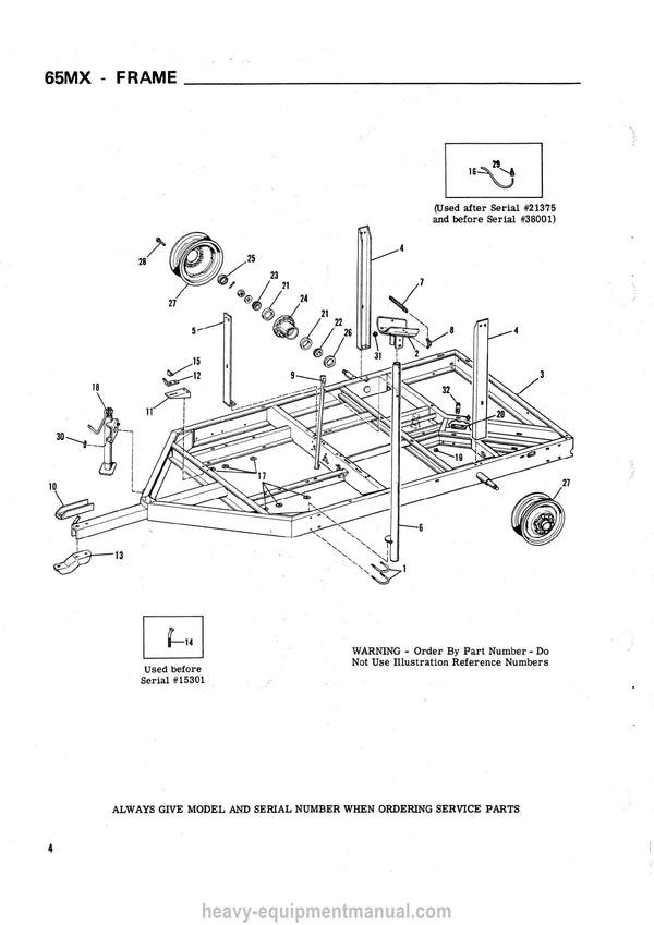 Gehl 65 MX Service Parts Manual (903517) PDF Download