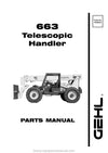 Gehl 663 Telescopic Handler (913213A) Parts Manual Download PDF