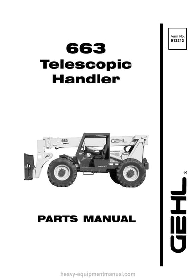 Gehl 663 Telescopic Handler (913213A) Parts Manual Download PDF