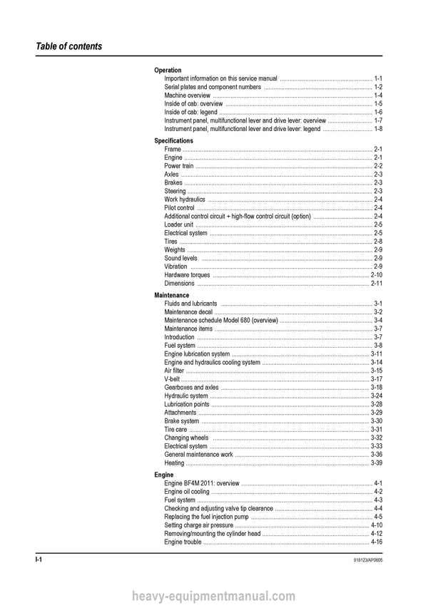 Gehl 680 Wheel Loader (918123A) Service Repair Manual Download PDF