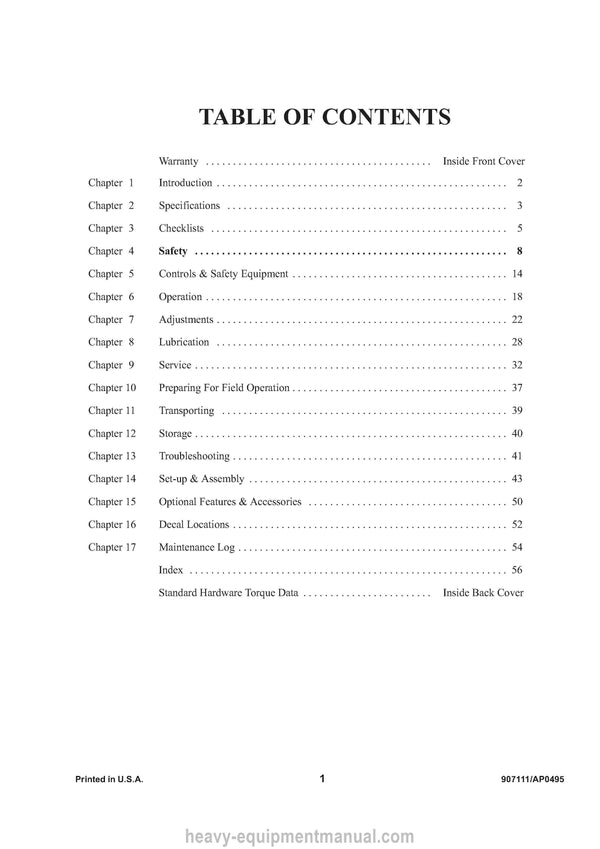 Gehl 7200 Flail Chopper Operators Manual 907111A 1995