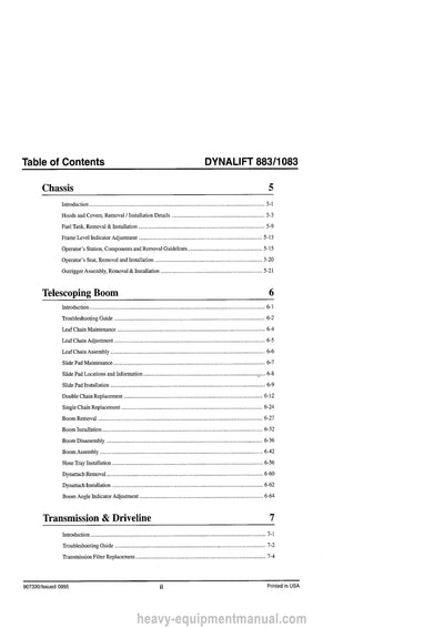 Gehl 883 1083 Telescoping Boom Forklift Service Repair Manual (907330) PDF Download