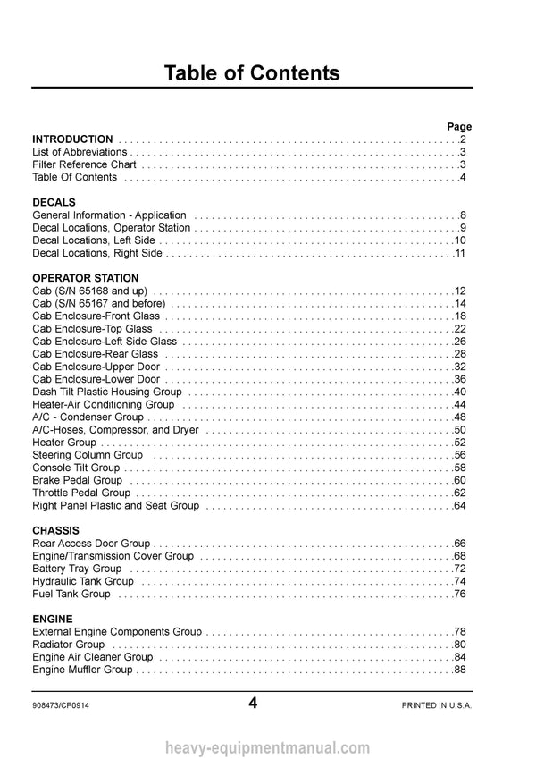 Gehl AL-730 Telescopic Handler (908473C) Parts Manual Download PDF