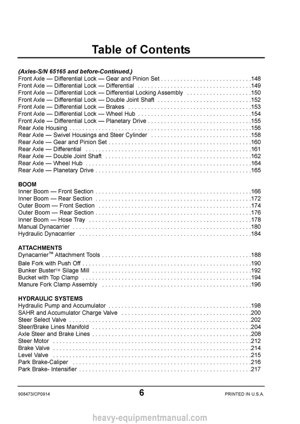 Gehl AL-730 Telescopic Handler (908473C) Parts Manual Download PDF