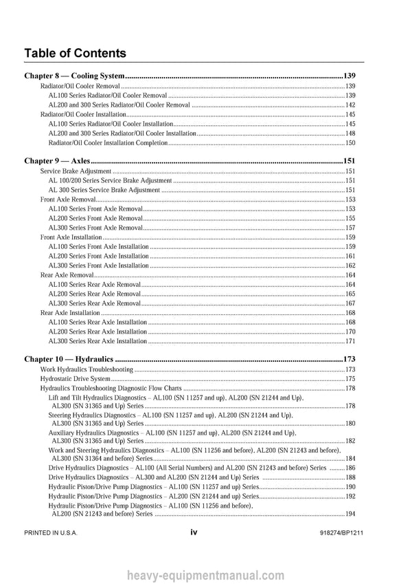 Gehl AL440 AL540 Articulated Loader (918275-B) Service Repair Manual