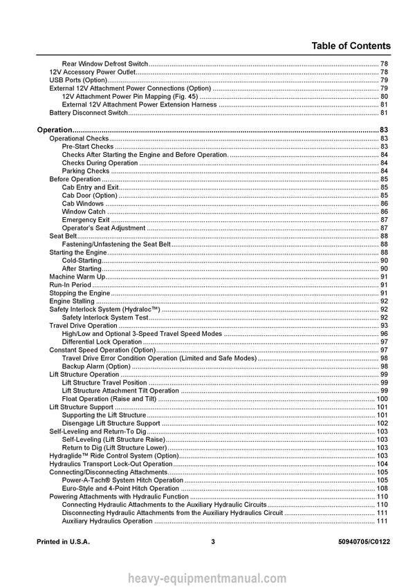 Gehl AL550 Articulated Loader (50940705C) Operator Manual PDF Download