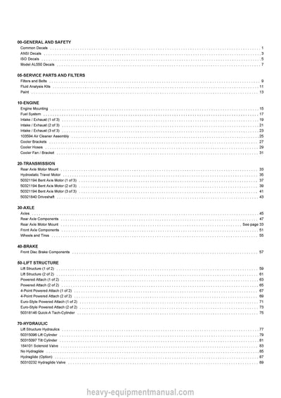 Gehl AL550 Articulated Loader (50940707C) Parts Manual PDF Download