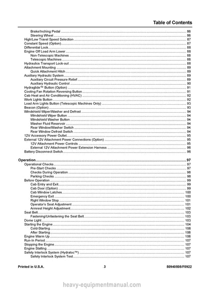 Gehl AL650 AL750 ALT750 Articulated Loader (50940508F) Operator Manual PDF