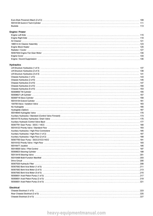 Gehl ALT750 Articulated Loader Parts Manual 50940505D 2022