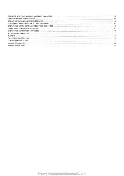 Gehl AWS36 Wheel Steer Loader (918263) Parts Manual PDF Download