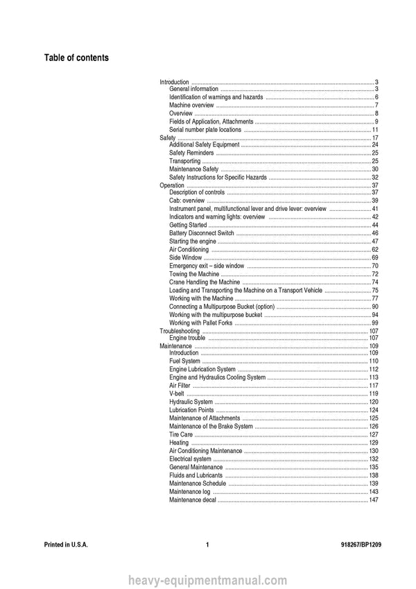 Gehl AWS46 All-Wheel-Steer Loader Operator Manual 918267B PDF Download