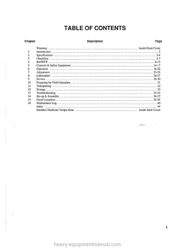 Gehl BU 970 Forage Box (904475B) Operator Manual PDF Download