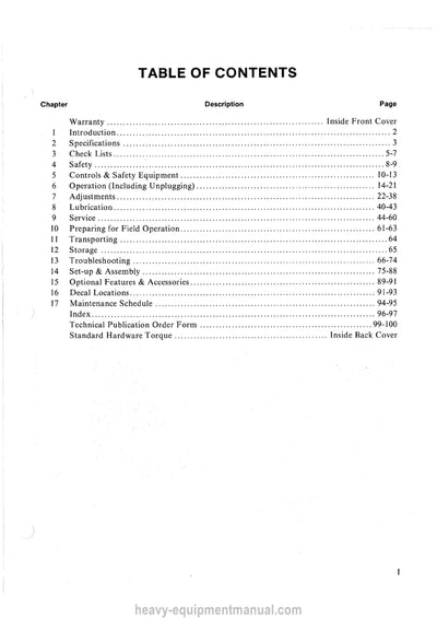 Gehl CB1060 Forage Harvester (903600A) Operator Manual SN 008500 & Before CB1065 SN 008500 & Before