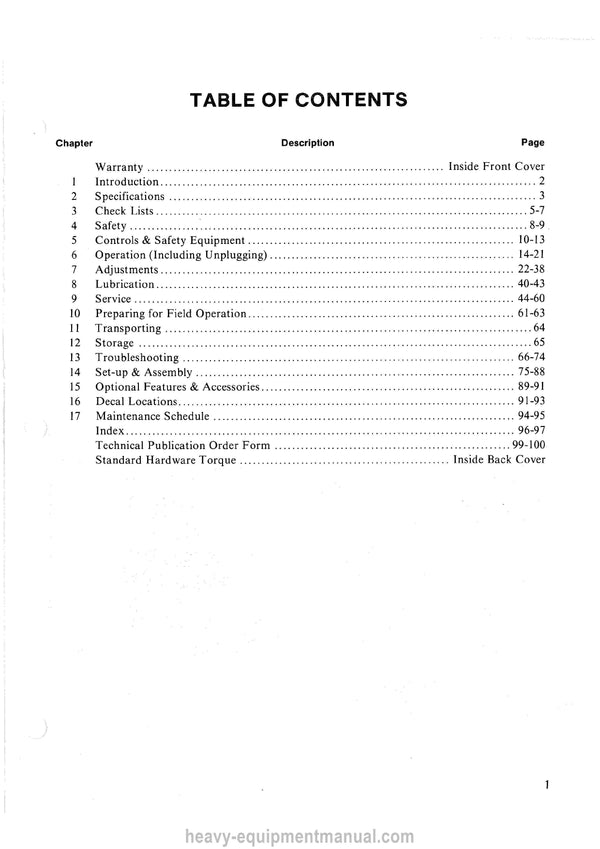 Gehl CB1060 Forage Harvester (903600A) Operator Manual SN 008500 & Before CB1065 SN 008500 & Before