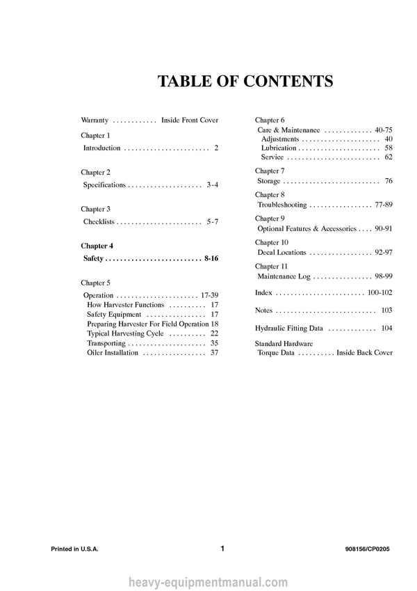 Gehl CB 1085 CB 1285 Forage Harvesters Operators Manual 908156C 2005