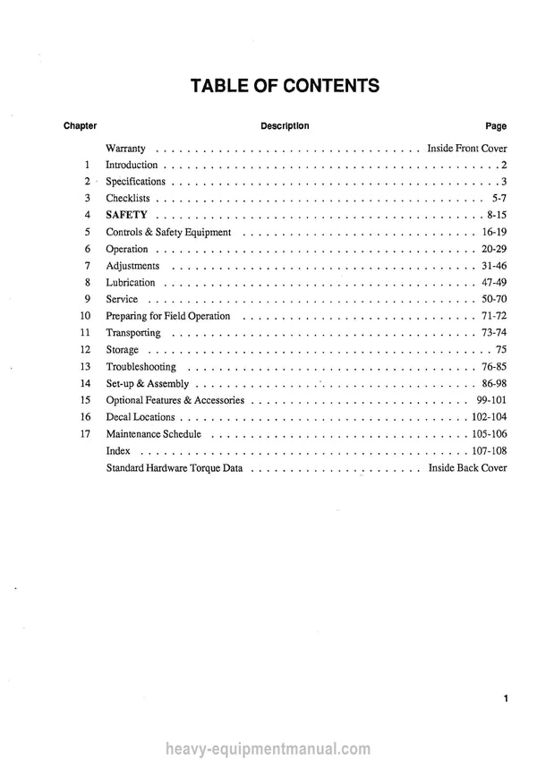 Gehl CB 860 SN 9301 and Up CB 865 SN 9301 and Up Forage Harvester Operators Manual 904967A 1993