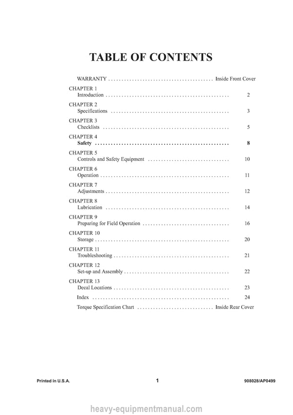 Gehl CP1000 Crop Processor Operators Manual 908028A 1999