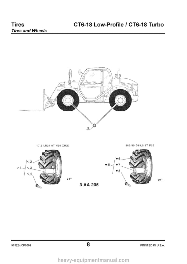Gehl CT6-18 Telescopic Handler (913224C) Parts Manual Download PDF