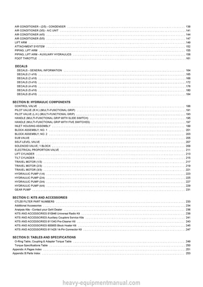 Gehl CTL55 Parts Manual 917316 2009