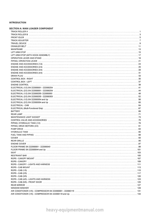 Gehl CTL55 Parts Manual 917316 2009