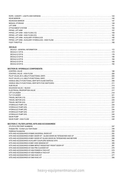 Gehl CTL75 Parts Manual 917318 2011