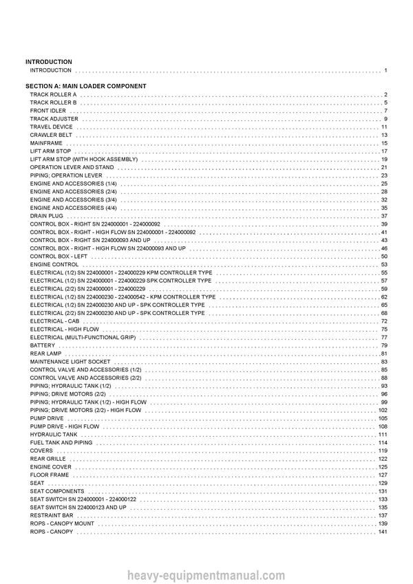 Gehl CTL75 Parts Manual 917318 2011