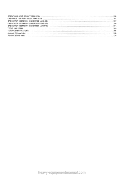 2008 Gehl GE303 Compact Excavator (918038) Parts Manual SN AD00001 and Up