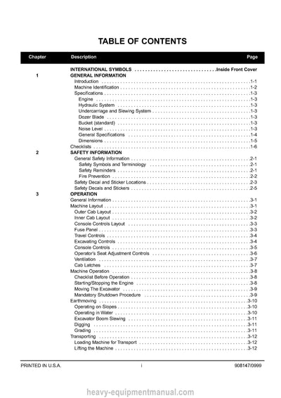 Gehl GE802 Crawler Excavator Operator Manual 908147A PDF Download