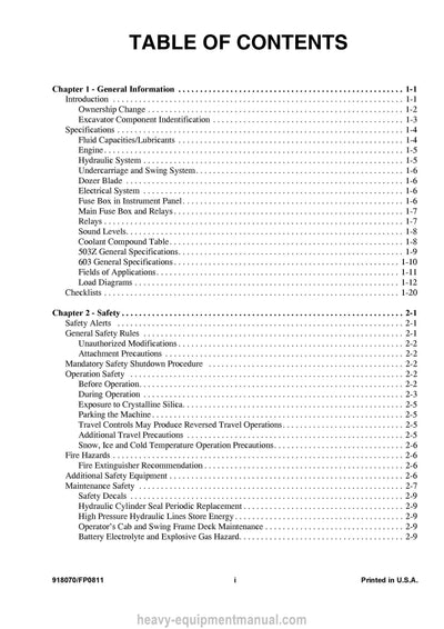 Gehl GE 503Z GE 603 Compact Excavator Operator Manual 918070F PDF Download