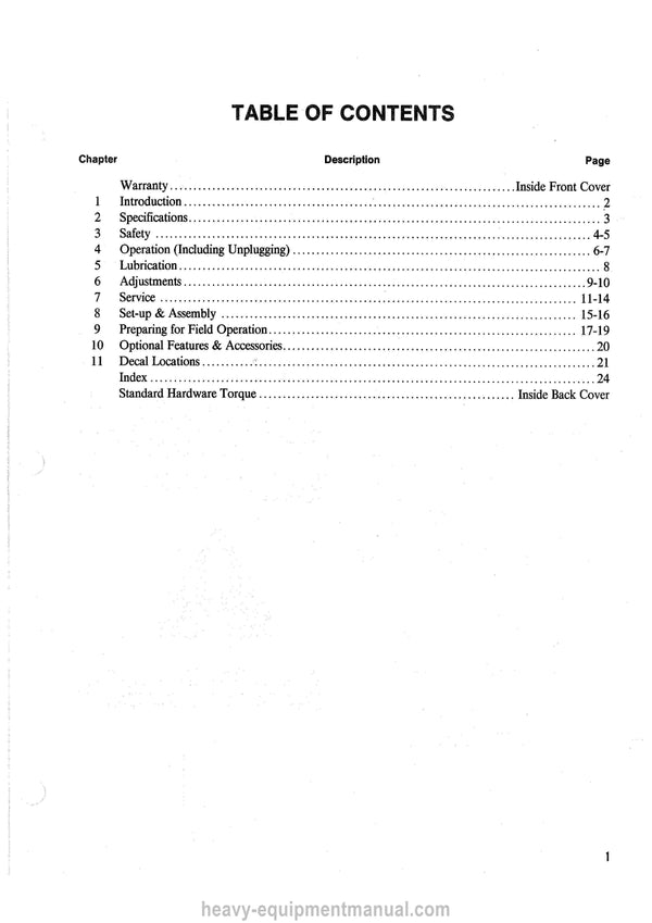 Gehl HA1110 Hay Attachment Operators Manual 903674A 1987