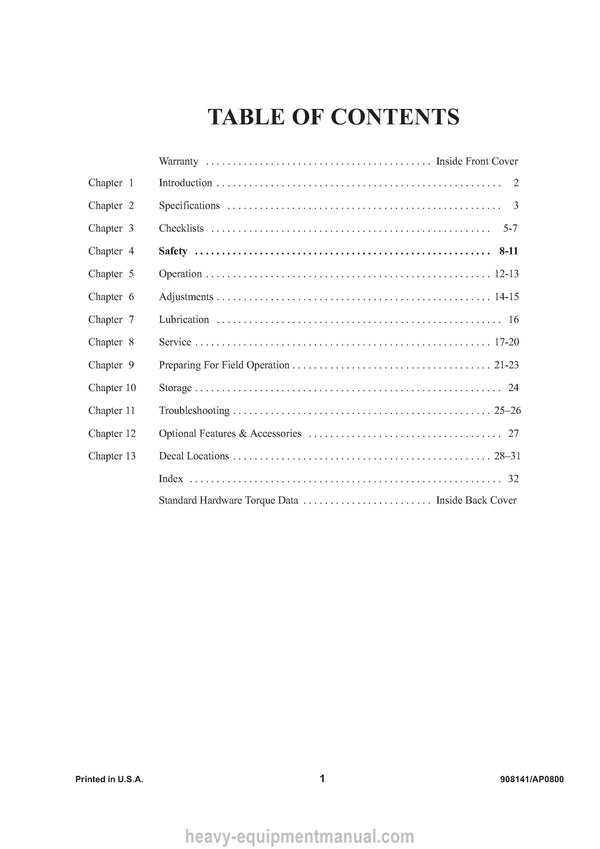 Gehl HA1240 Hay Attachment Operators Manual 908141A 2000