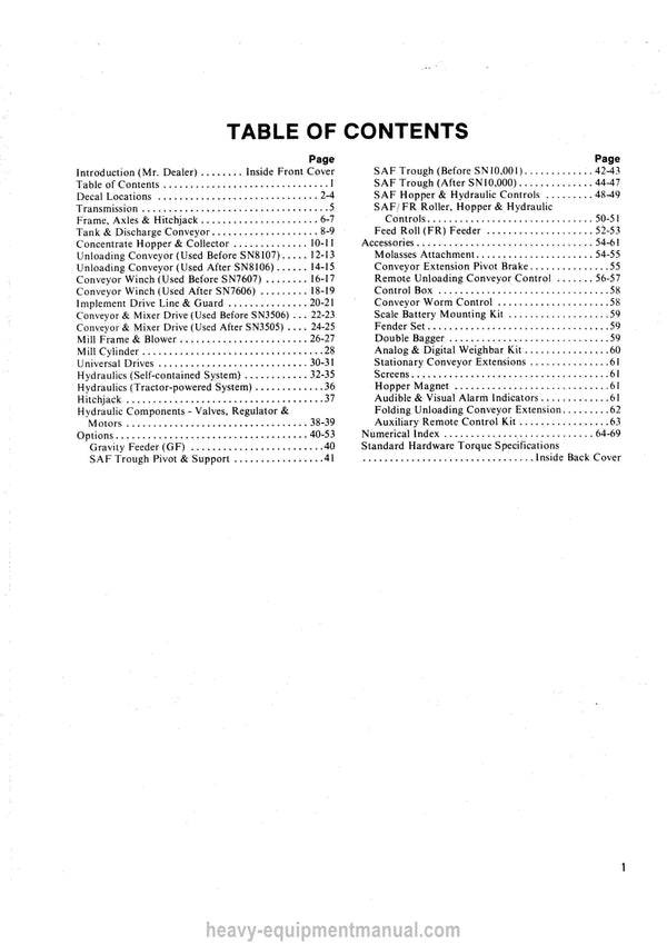 Gehl MX-ALL 100 Service Parts Manual 903477