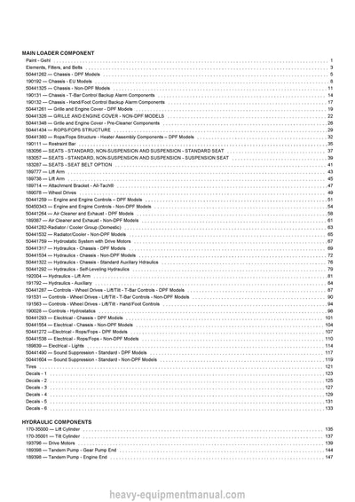2019 Gehl R105 Skid Steer Loader (50950259E) Parts Manual Download PDF