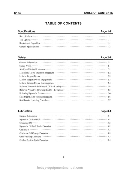 Gehl R134 Skid Steer Loader (50112514) Service Repair Manual PDF Download