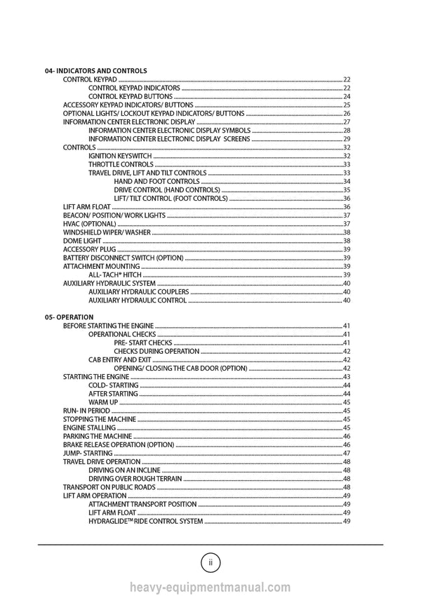 Gehl R164 R180 Skid Steer Loader (50114330EN) Operator Manual PDF Download