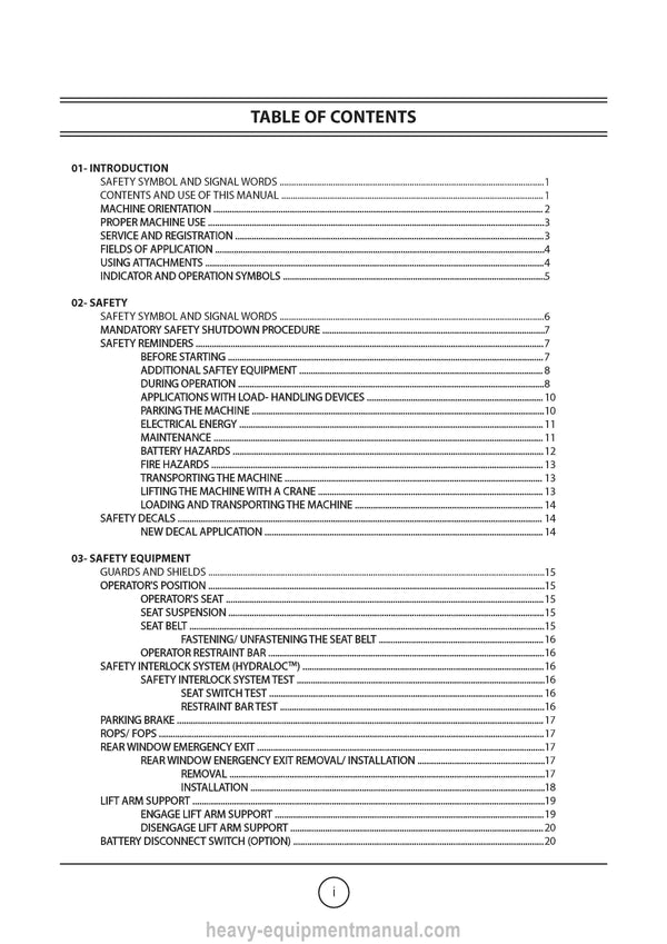 Gehl R164 R180 Skid Steer Loader (50114330EN) Operator Manual PDF Download