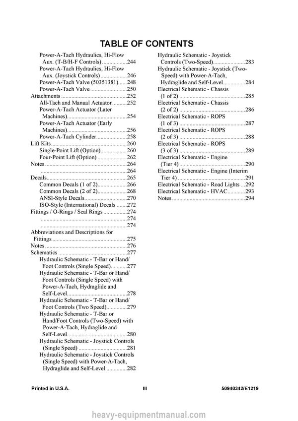 Gehl R165 Skid-Steer Loader (50940342E) Parts Manual Download PDF
